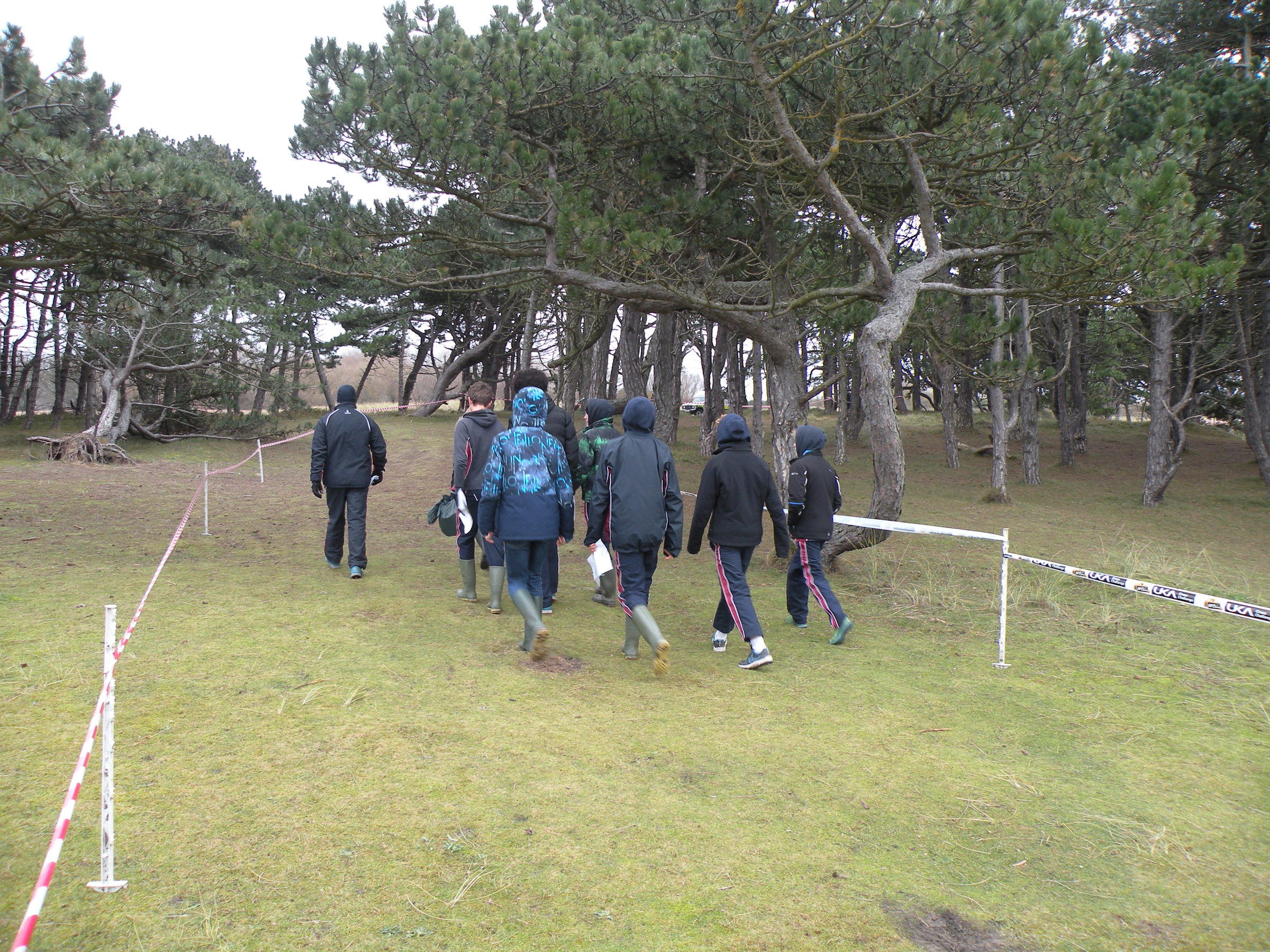 Walking the course